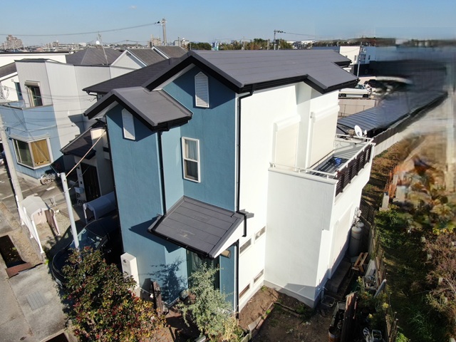 明石市　K様　屋根　塗装工事　施工写真